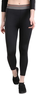 never lose Solid Women Black Tights