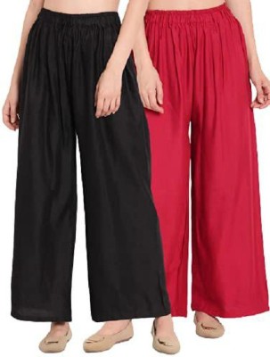 TooLook Regular Fit Women Red, Black Trousers