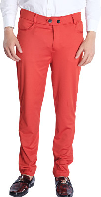 TYKUN Regular Fit Men Red Trousers