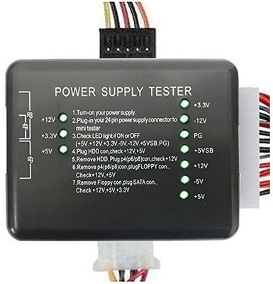 PremiumAV  TV-out Cable PC Power Supply Tester 20/24 Pin PSU ATX SATA HDD SMPS LED Display(Black, For Computer)