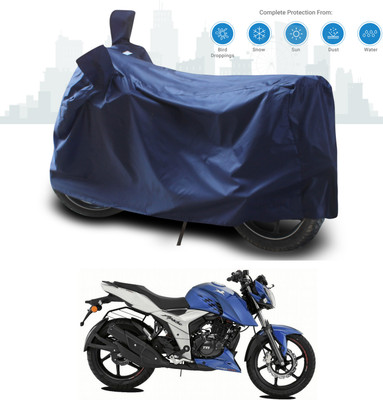 SEBONGO Two Wheeler Cover for TVS(Apache RTR 160 4V, Blue)