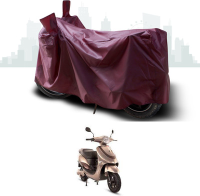ANTHUB Waterproof Two Wheeler Cover for Hero(Electric, Maroon)