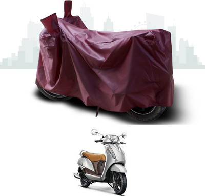ANTHUB Waterproof Two Wheeler Cover for Suzuki(Access, Maroon)