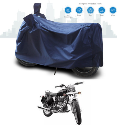 SEBONGO Waterproof Two Wheeler Cover for Royal Enfield(Electra Delux, Blue)