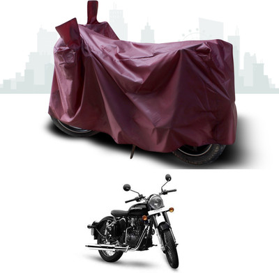 ANTHUB Waterproof Two Wheeler Cover for Royal Enfield(Classic 350, Maroon)