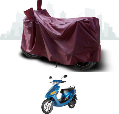SEBONGO Waterproof Two Wheeler Cover for Indus(Yo Style, Maroon)