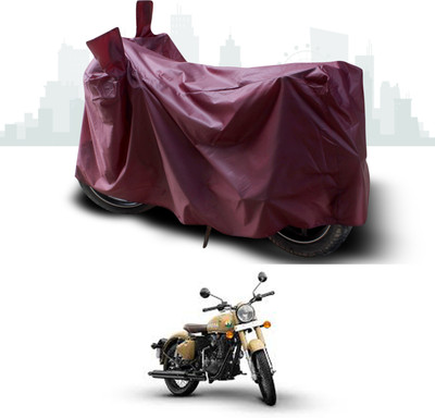 ANTHUB Waterproof Two Wheeler Cover for Royal Enfield(Classic 350 Signals, Maroon)