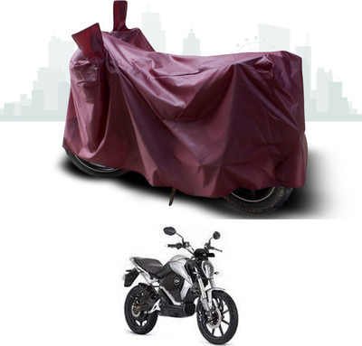 SEBONGO Waterproof Two Wheeler Cover for Revolt(RV 300, Maroon)
