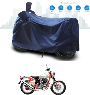 SEBONGO Waterproof Two Wheeler Cover for Royal Enfield(Bullet Trials 350, Blue)