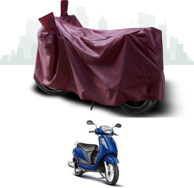 SEBONGO Waterproof Two Wheeler Cover for Suzuki(New Access 125, Maroon)