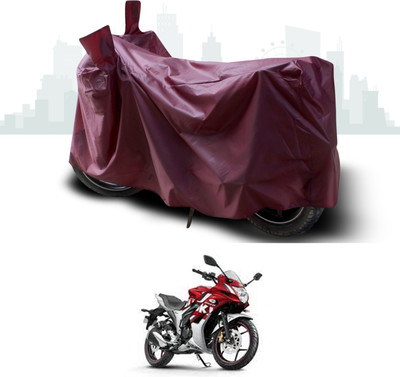 SEBONGO Waterproof Two Wheeler Cover for Suzuki(Gixxer SF, Maroon)