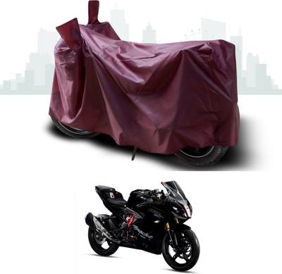 SEBONGO Waterproof Two Wheeler Cover for TVS(Apache RR 310, Maroon)