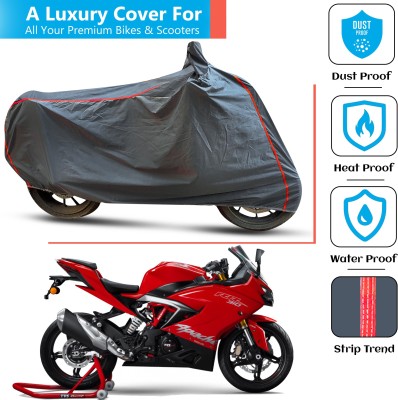 FAMEXON Waterproof Two Wheeler Cover for TVS(Apache RTR 310 BS6, Grey)