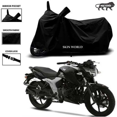 APNEK Waterproof Two Wheeler Cover for TVS(Apache RTR 160 4V, Black)