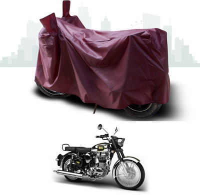 ANTHUB Waterproof Two Wheeler Cover for Royal Enfield(Classic Chrome, Maroon)