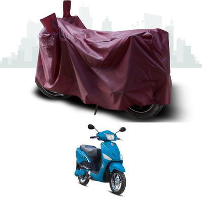 SEBONGO Waterproof Two Wheeler Cover for Hero(Electric Optima Plus, Maroon)