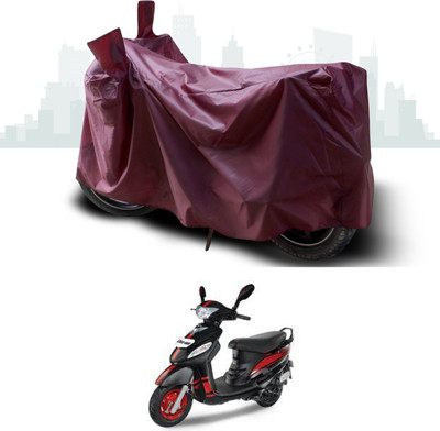 SEBONGO Waterproof Two Wheeler Cover for Mahindra(Duro 125, Maroon)