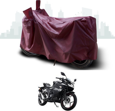 SEBONGO Waterproof Two Wheeler Cover for Suzuki(Gixxer SF 150, Maroon)