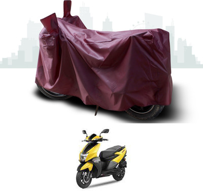 ANTHUB Waterproof Two Wheeler Cover for TVS(Scooty, Maroon)