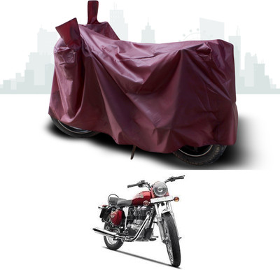 ANTHUB Waterproof Two Wheeler Cover for Royal Enfield(Bullet Electra Twinspark, Maroon)