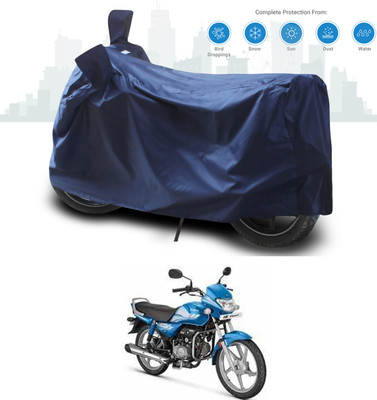 SEBONGO Two Wheeler Cover for Hero(HF, Blue)