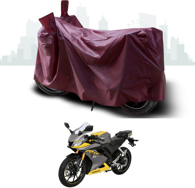 SEBONGO Waterproof Two Wheeler Cover for Yamaha(R15 V3, Maroon)