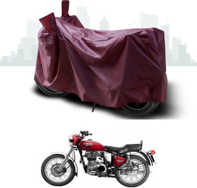 SEBONGO Waterproof Two Wheeler Cover for Royal Enfield(Electra 4S, Maroon)