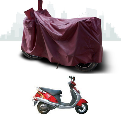 SEBONGO Waterproof Two Wheeler Cover for Kinetic(Nova EX, Maroon)