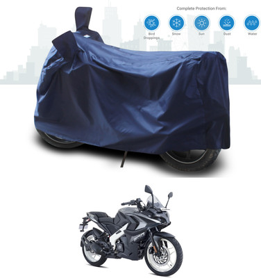 SEBONGO Two Wheeler Cover for Bajaj(Pulsar RS 200, Blue)