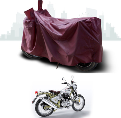 ANTHUB Waterproof Two Wheeler Cover for Royal Enfield(Bullet Trials 500, Maroon)