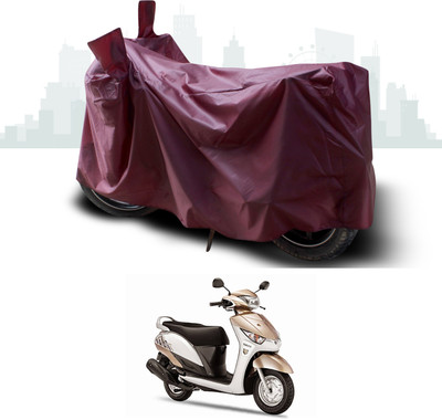 ANTHUB Waterproof Two Wheeler Cover for Yamaha(Alpha, Maroon)