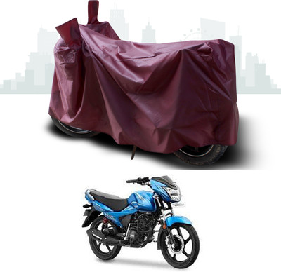 SEBONGO Waterproof Two Wheeler Cover for TVS(Victor New, Maroon)