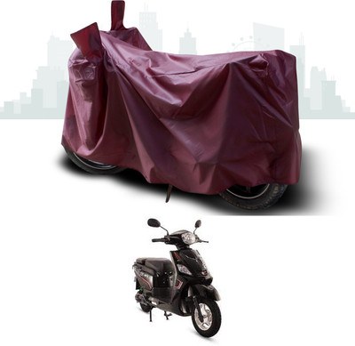 ANTHUB Waterproof Two Wheeler Cover for Hero(Electric NYX, Maroon)