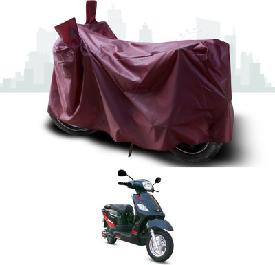 SEBONGO Waterproof Two Wheeler Cover for Hero(Electric NYX e5, Maroon)