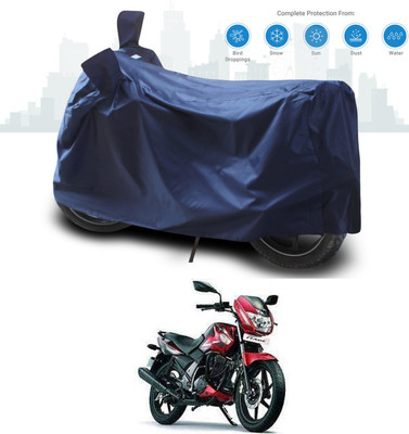SEBONGO Two Wheeler Cover for TVS(Flame SR125, Blue)