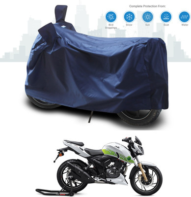 ANTHUB Two Wheeler Cover for TVS(Apache RTR 200 Fi E100, Blue)