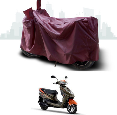 SEBONGO Waterproof Two Wheeler Cover for Okinawa(Ridge, Maroon)
