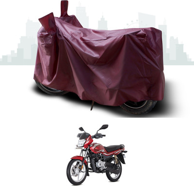 SEBONGO Waterproof Two Wheeler Cover for Bajaj(Platina 110 H-Gear, Maroon)