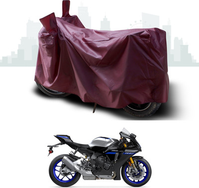 ANTHUB Waterproof Two Wheeler Cover for Yamaha(YZF R1M, Maroon)