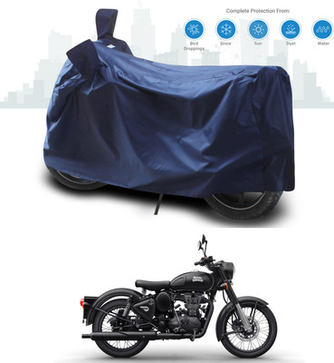 ANTHUB Two Wheeler Cover for Royal Enfield(Bullet 350 Twinspark, Blue)