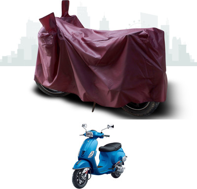 SEBONGO Waterproof Two Wheeler Cover for Piaggio(Vespa VXL, Maroon)