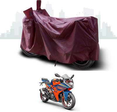 ANTHUB Waterproof Two Wheeler Cover for KTM(RC 390, Maroon)