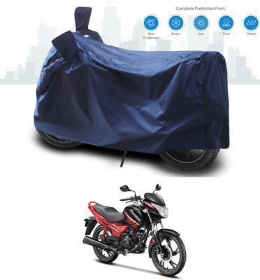 SEBONGO Two Wheeler Cover for Hero(Glamour Programmed FI, Blue)