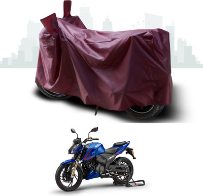 ANTHUB Waterproof Two Wheeler Cover for TVS(Apache RTR 200, Maroon)