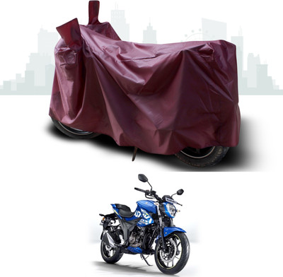 ANTHUB Waterproof Two Wheeler Cover for Suzuki(Gixxer 250, Maroon)