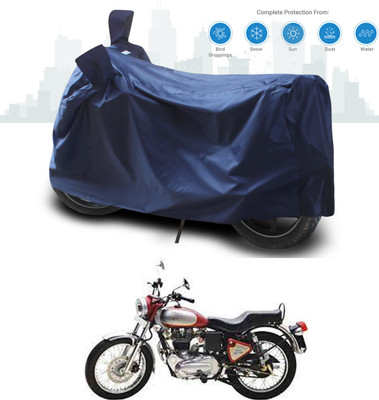 SEBONGO Waterproof Two Wheeler Cover for Royal Enfield(Electra 5S, Blue)