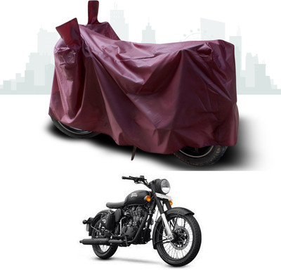 ANTHUB Waterproof Two Wheeler Cover for Royal Enfield(Classic 500, Maroon)