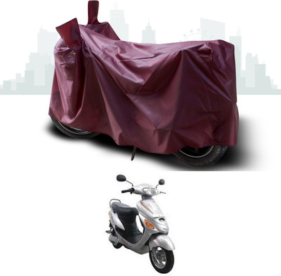 ANTHUB Waterproof Two Wheeler Cover for Hero(Electric E-Sprint, Maroon)