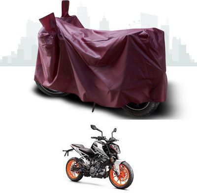 ANTHUB Waterproof Two Wheeler Cover for KTM(200 Duke, Maroon)