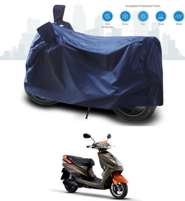 SEBONGO Two Wheeler Cover for Okinawa(Ridge, Blue)
